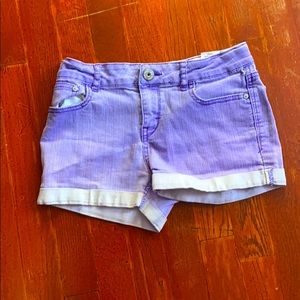 Purple Jean Shorts